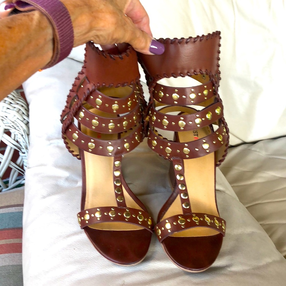 Just Fab Super Crazy GLADIATOR Block Heel SANDAL
